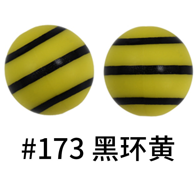 Wholesale 50pcs 16mm Print Silicone Beads Colorful Silicone Water Transfer Beads